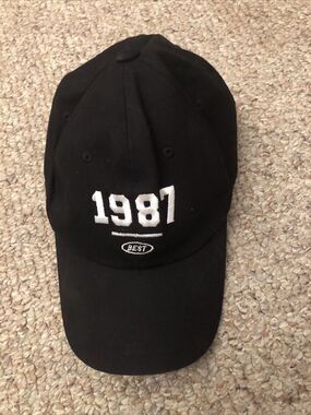 1987 Best Logo Embroidered Cap Hat Black Adjustable 901 Tag Cotton